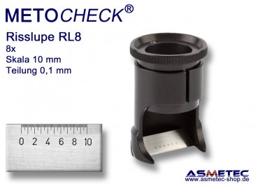 Risslupe-RL8, 8fach - www.asmetec-shop.de