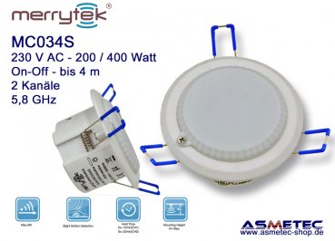 Merrytek MC034S - Bewegungsschalter - Sensor, 2 Kanäle