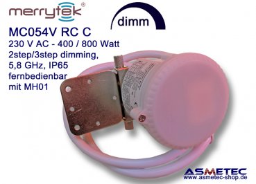 Merrytek MC054V-RC-C - Bewegungsschalter - Sensor, Tageslichtsteuerung, dimmbar, fernbedienbar