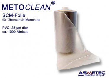 METOCLEAN SCM-Folie, PVC-Schrumpffolie für Überschuhmaschine SCM 1700SA