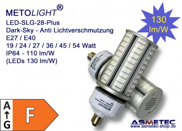 LED-Lampe SLG28-Plus - 36 Watt, E27, 360°, 3700 lm, tagweiß, matt