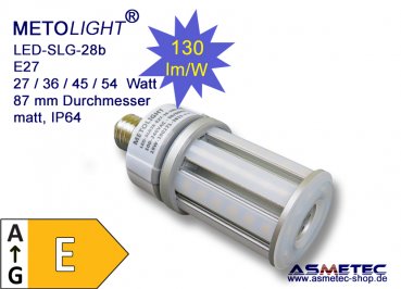 METOLIGHT LED-Lampe SLG28, 27 Watt, 3200 lm, extra warmweiß, IP64