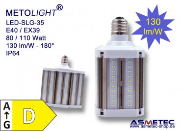 LED-Lampe SLG35-80-WW -  80 Watt, E40, 180°, 8900 lm, warmweiß