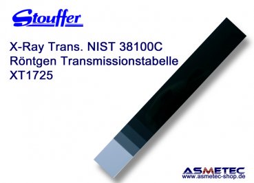 Stouffer XT1725CC, 17-stufiger Transmissions-Graukeil auf Röntgenfilm, kalibriert, zertifiziert