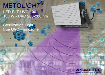 LED-FLT-UVC-100, UVC-flood light 200-280 nm, 100 Watt