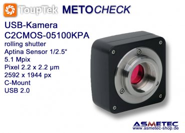 USB-Kamera Touptek C2CMOS-05100KPA,  5.1 MPix, USB 2.0