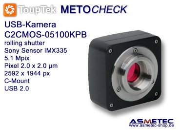 USB-Kamera Touptek C2CMOS-05100KPB,  5.1 MPix, USB 2.0