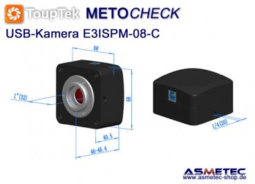 Touptek USB-Kamera  E3ISPM-08-C, 8.3MP - www.asmetec-shop.de