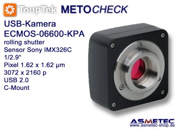 USB-Kamera Touptek ECMOS-06600KPA, 6.6 MPix, USB 2.0