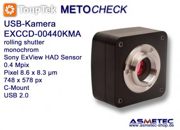 USB-Kamera Touptek EXCCD-00440KMA, 0.4 Mp, USB 2.0, CCD-sensor, monochrom, Teleskopkamera