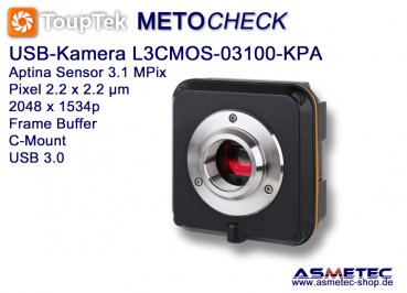 USB-Kamera Touptek L3CMOS-03100KPA, 3.1 MPix, USB 3.0