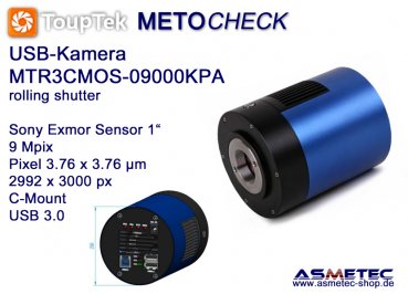 USB-Kamera Touptek MTR3CMOS-09000-KPA,  9 MPix, USB 3.0