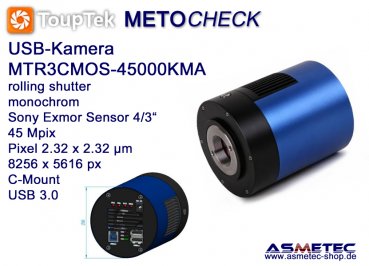USB-Kamera Touptek MTR3CMOS-45000-KMA, 45 MPix, USB 3.0, monochrom