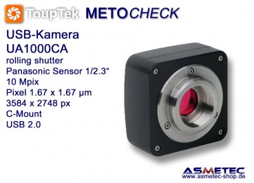 USB-Kamera Touptek UA1000CA, 10 MPix, USB 2.0