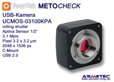USB-Kamera Touptek UCMOS-03100KPA, 3.1 MPix, USB 2.0