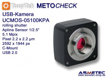 USB-Kamera Touptek UCMOS-05100KPA, 5.1 MPix, USB 2.0