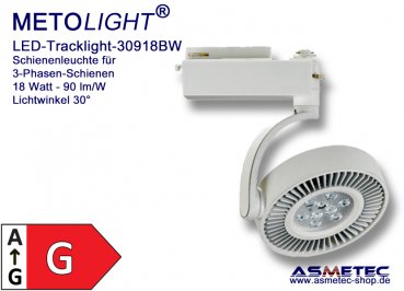 LED-Tracklight 30918bw, 18 Watt, 30°, nature white