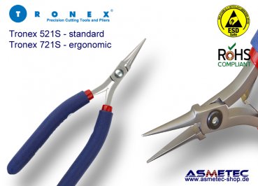 Tronex 721S - Spitzrundzange, gezahnt, ergonomisch