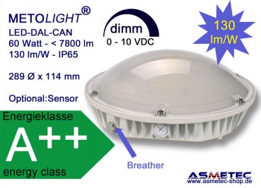 Metolight LED-Baldachinleuchte, canopy Feuchtraum DAL-CAN-60 - www.asmetec-shop.de