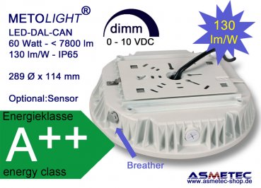 Metolight LED-Baldachinleuchte, canopy Feuchtraum DAL-CAN-60 - www.asmetec-shop.de