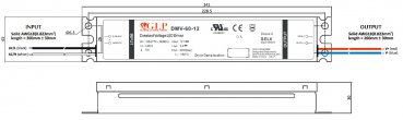 LED-driver GLP - DMV-60-12, 12 VDC, 60 Watt - www.asmetec-shop.de