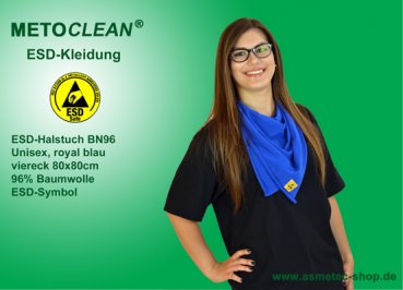 METOCLEAN ESD-Halstuch BN-96-RB, royal blau