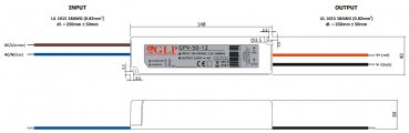 LED-Netzteil GLP - GPV-50-24, 24 VDC, 48 Watt - www.asmetec-shop.de