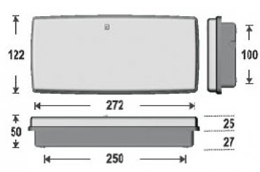 LED-emergency luminaire LEL-423-6L