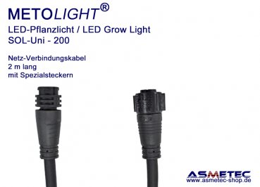 Metolight Growlight Sol-Uni-Netz-Verbindungskabel, 2 m lang
