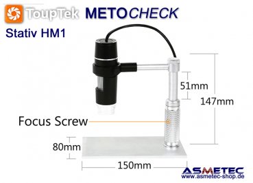 Stativ HM1 fur Touptek HCAM-2, 2MP - www.asmetec-shop.de