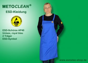 Metoclean ESD-Schürze AP40-RB, royal blau, Unigröße