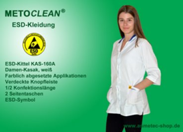 Metoclean ESD-Kasak KAS160-W-L, weiß, Größe L