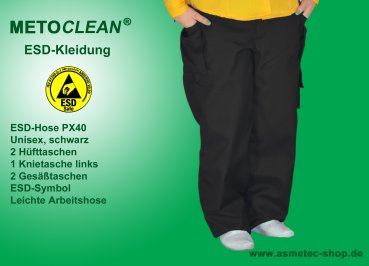 ESD-Hose PX-40, Unisex-Military Design, schwarz