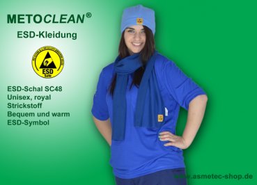 METOCLEAN ESD-Winterschal SC-48-RB, royal blau