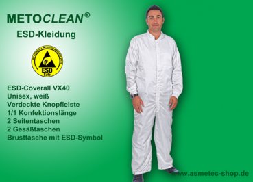 ESD-Coverall VX-40, Unisex Design