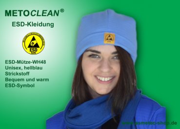 METOCLEAN ESD Wintermütze WH-48-LB, hellblau