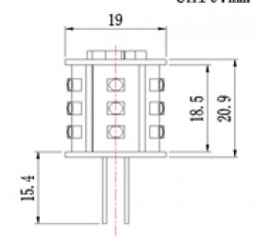 LED-Einsatz G4, 12 Volt, 2,6 Watt, kaltweiß