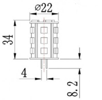 LED-Einsatz G4, 12 Volt, 3,6 Watt, kaltweiß