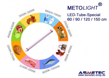 METOLIGHT LED-Röhre Meat für Geflügelfleisch - www.asmetec.shop.de