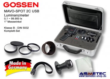 Gossen Mavo-Spot 2C-USB-ASM - Klasse B - DIN 5032 Luminanzmeter - Komplett