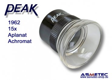 PEAK-1962 Lupe 15fach www.asmetec-shop.de, peak optics, PEAK-Lupe