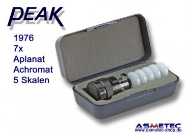 PEAK-Optics Messlupe 1976, 7fach, Set mit 5 Skalen
