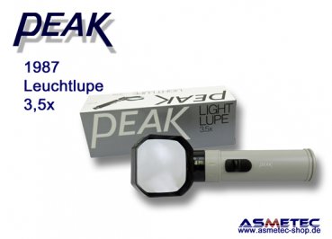 PEAK-Optics 1987, Handlupe 3,5fach, mit Beleuchtung