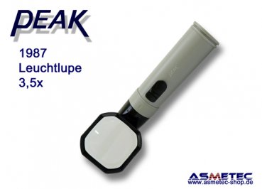 PEAK 1987 Handlupe mit Beleuchtung 3,5x, Leselupe - www.asmetec-shop.de