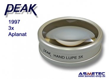 PEAK-1997 Handlupe 3fach www.asmetec-shop.de, peak optics, PEAK-Lupe