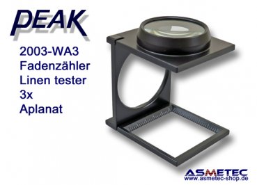 PEAK 2003-WA3 Fadenzähler  3fach - www.asmetec-shop.de, peak optics, PEAK-Lupe