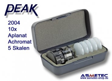 PEAK-Optics Messlupe 2004, 10fach Set mit 5 Skalen