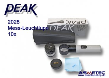 PEAK-2028 Leuchtlupe 10x www.asmetec-shop.de, PEAK optics, PEAK-Lupe