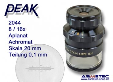 PEAK-2044 Zoom Lupe 8-16x - www.asmetec-shop.de
