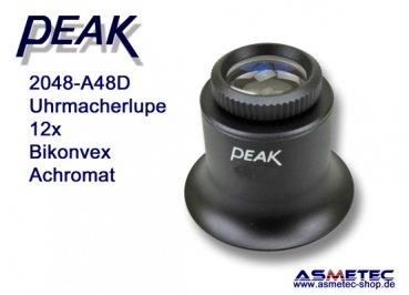 PEAK 2048-A48D, Uhrmacherlupe, 12fach, achromat